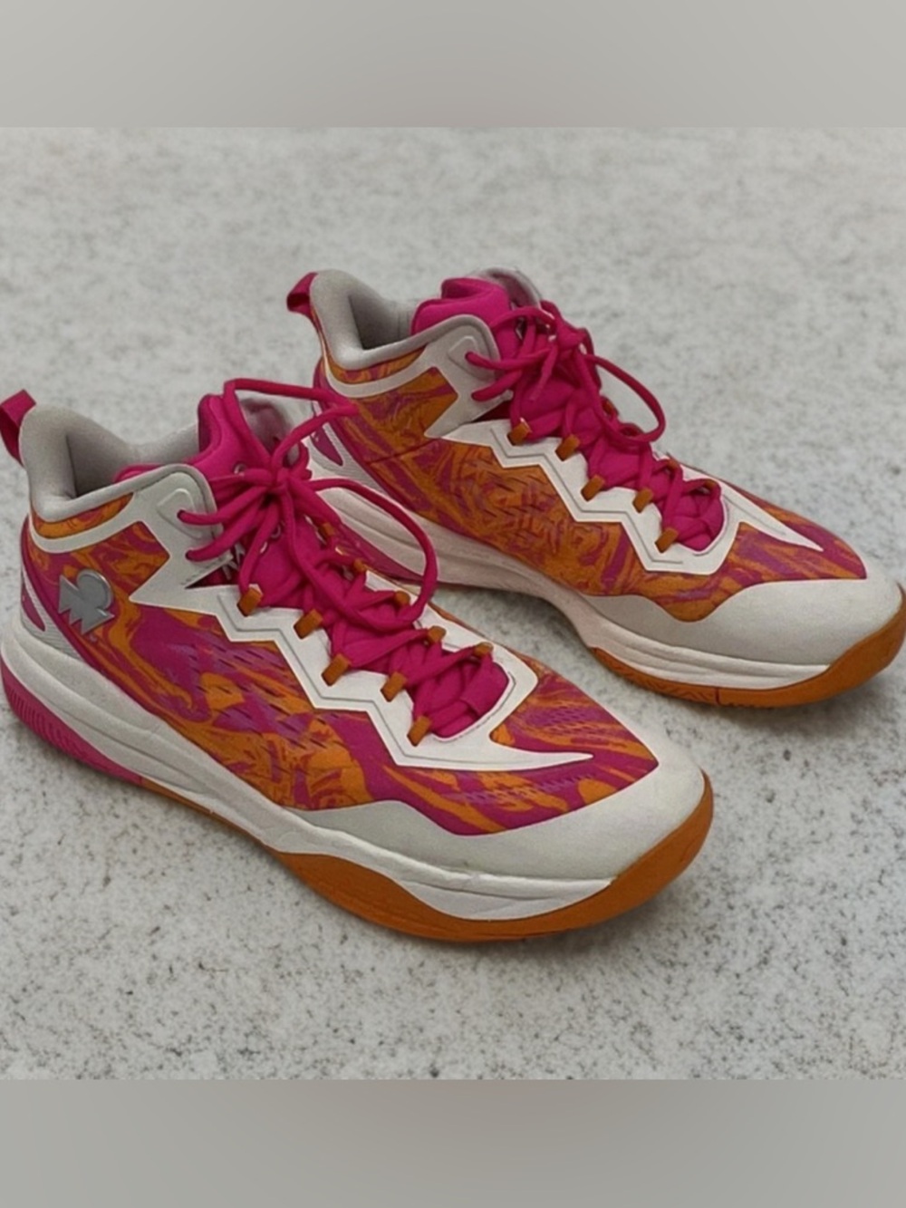 Moolah Neovolt Pro V2 Pink Orange White Basketball Shoes Women's Size 11 GUC